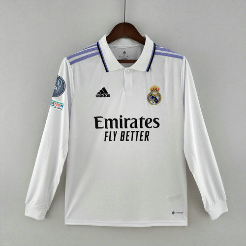 14 champions edition prima maglia real madrid maniche lunghe 2022-2023 uomo