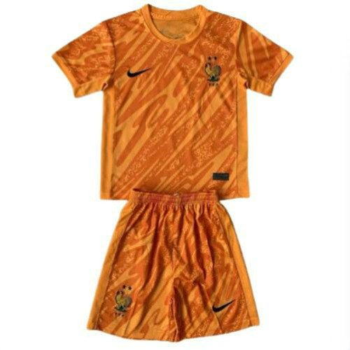 arancia maglia francia portiere 2024 bambino