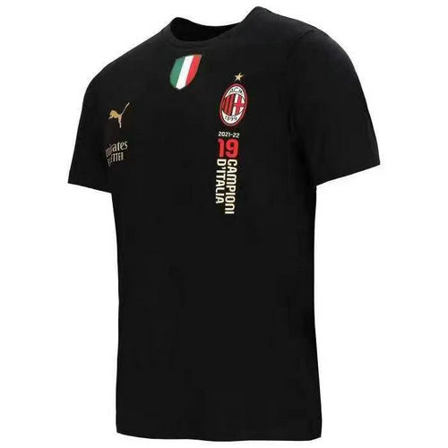 campione t maglia milan nero 2022-2023 uomo