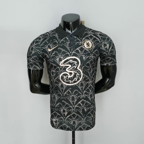 classic maglia chelsea oro nero 2022-2023 player version uomo