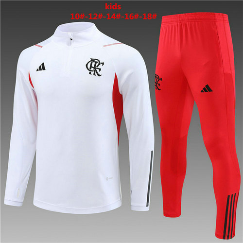 completo giacca sportiva flamengo bianco 2023-2024 bianco bambino