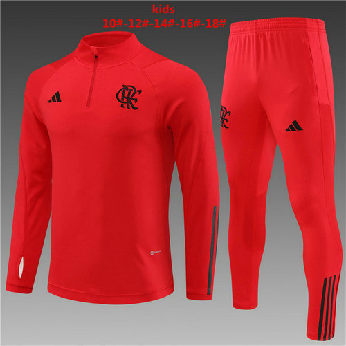 completo giacca sportiva flamengo rosso 2023-2024 rosso bambino