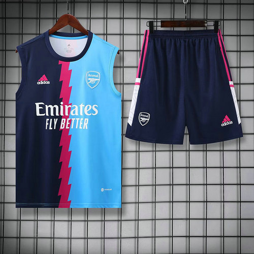 completo vests calcio arsenal a poco prezzo 2023 blu nero uomo