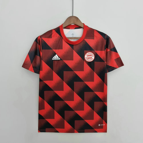 formazione maglia bayern münchen rosso geometric pattern 2022-2023 uomo