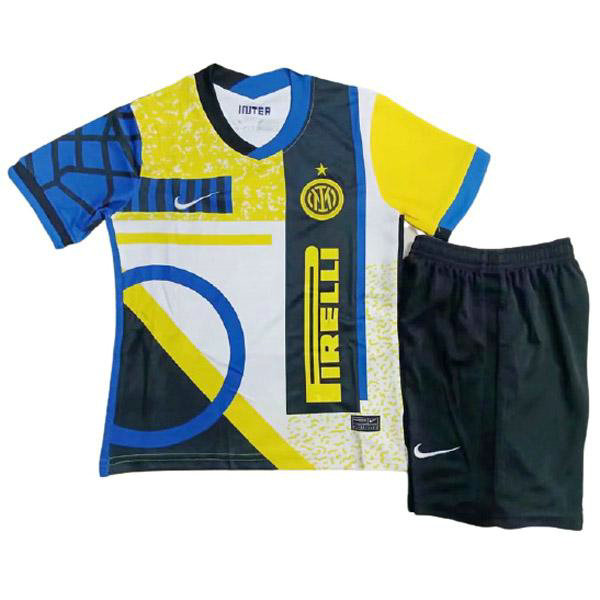 fourth maglia inter 2021 bianco blu giallo bambino