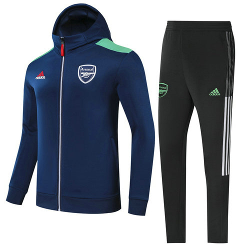 giacca con cappuccio arsenal 2022-2023 verde bambino