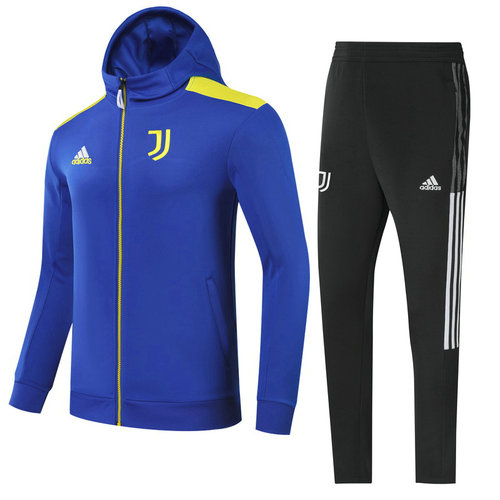 giacca con cappuccio juve 2022-2023 blu bambino