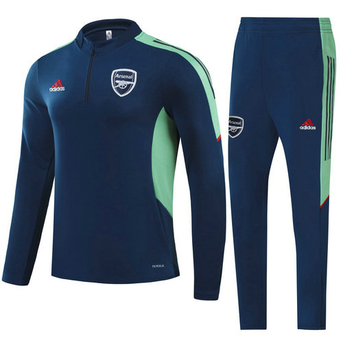 giacca sportiva con mezza zip arsenal 2022-2023 blu reale bambino