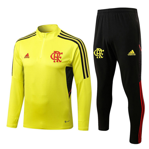 giacca sportiva con mezza zip flamengo giallo 2022-2023 uomo