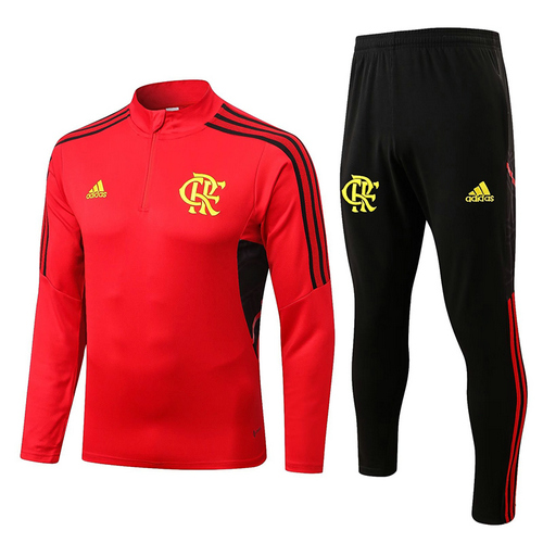 giacca sportiva con mezza zip flamengo rosso 2022-2023 uomo