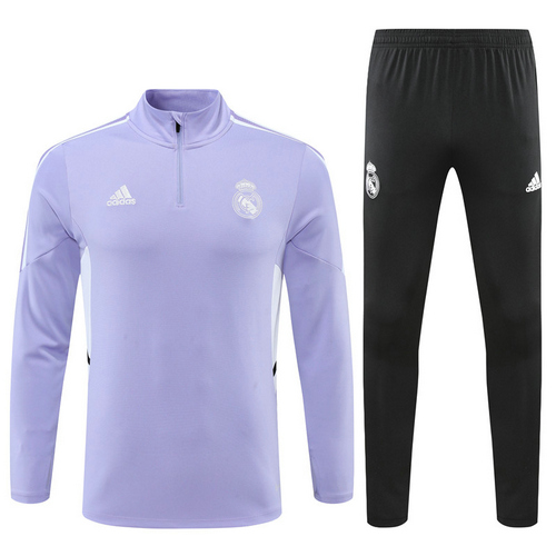 giacca sportiva con mezza zip real madrid viola 2022-2023 uomo