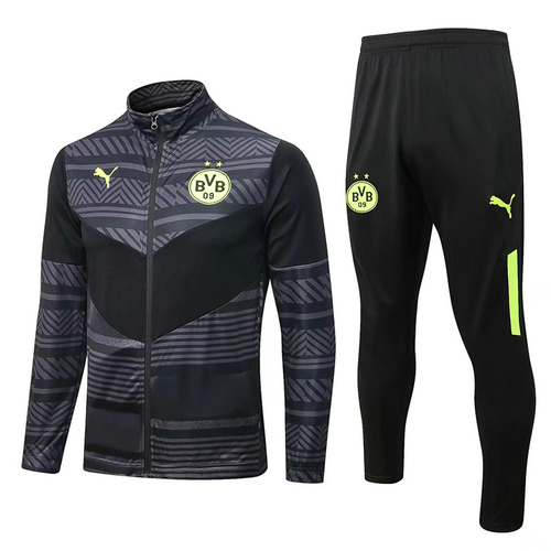 giacca sportiva con zip borussia dortmund nero 2022-2023 uomo