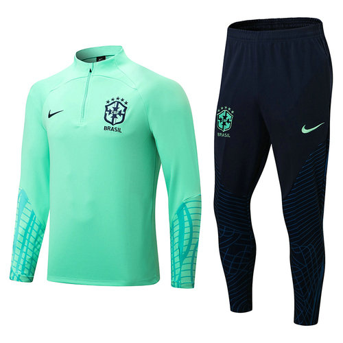 giacca sportiva con zip brasile 2022-2023 verde uomo