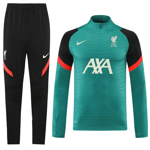 giacca sportiva con zip liverpool 2022-2023 verde uomo