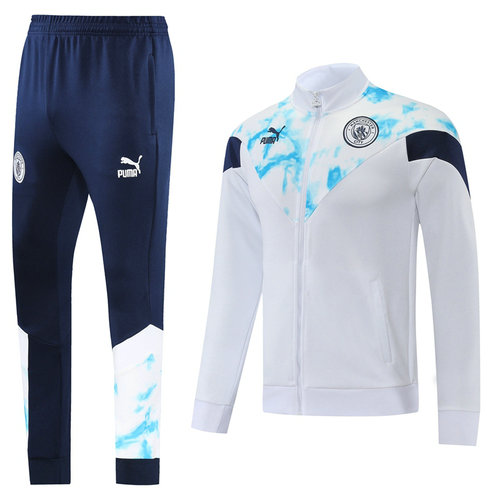 giacca sportiva con zip manchester city 2022-2023 02 bianco uomo