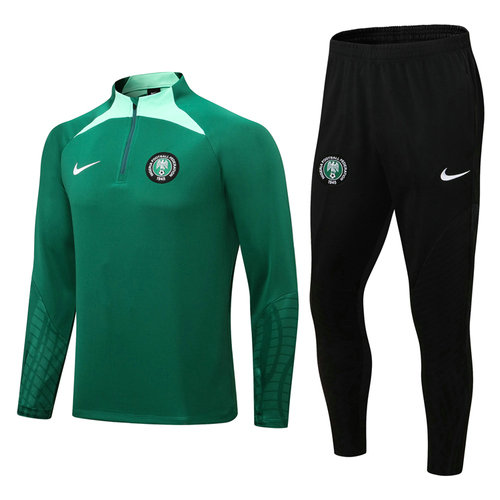 giacca sportiva con zip nigeria 2022-2023 verde uomo