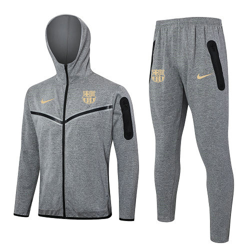 giacche calcio barcellona completo 2024-2025 grigio 01 uomo