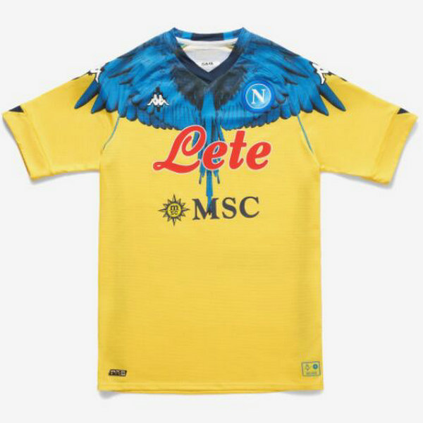 kappa×marcelo maglia napoli 2021-22 giallo uomo