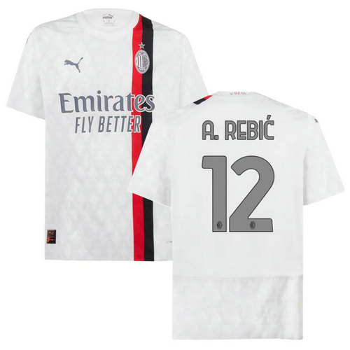 maglia a. rebic 12 ac milan seconda 2023-2024 uomo