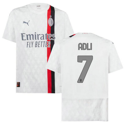 maglia adli 7 ac milan seconda 2023-2024 uomo