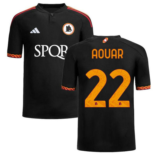 maglia aouar 22 as roma terza 2023-2024 uomo