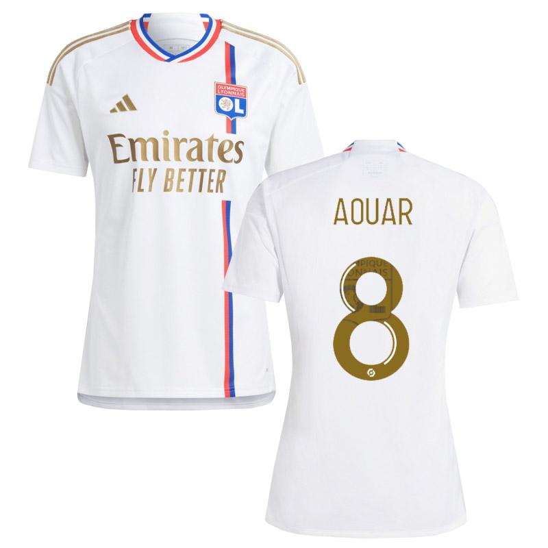 maglia aouar 8 lyon prima 2023-2024 uomo