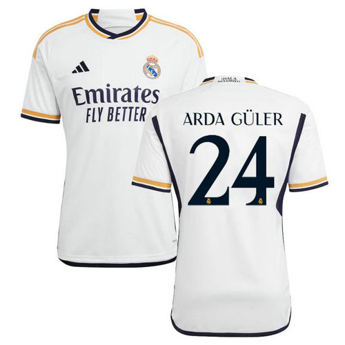 maglia arda guler 24 real madrid prima 2023-2024 uomo