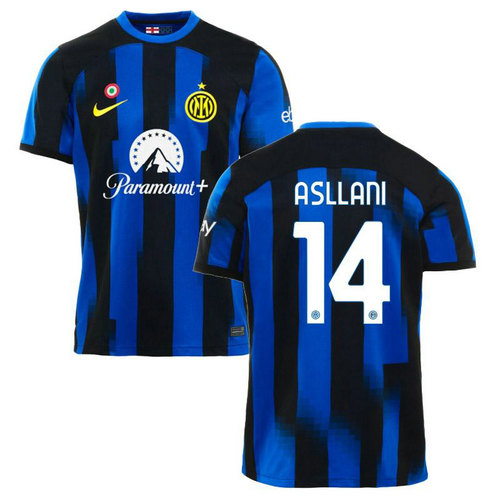 maglia asllani 14 inter milan prima 2023-2024 uomo