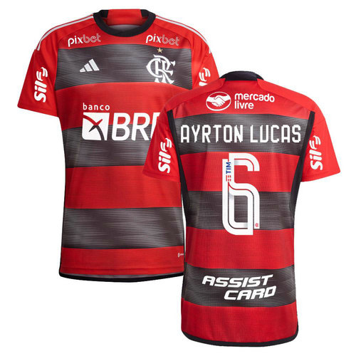 maglia ayrton lucas 6 flamengo prima 2023-2024 uomo