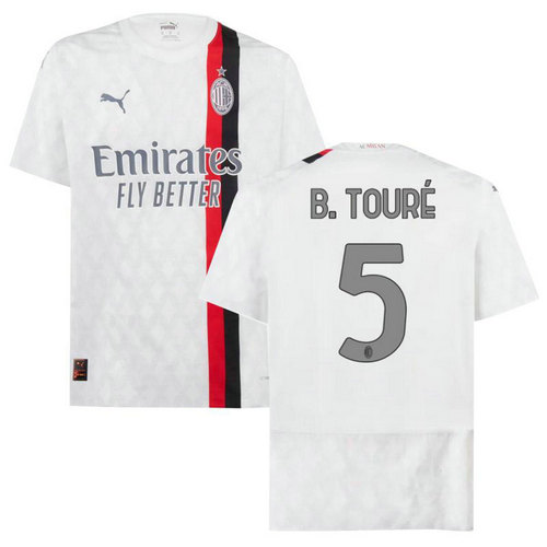 maglia b. toure 5 ac milan seconda 2023-2024 uomo