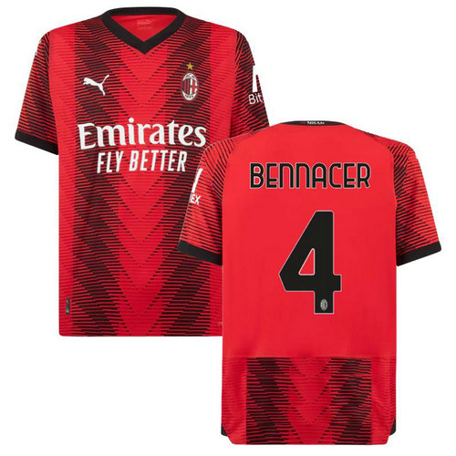 maglia bennacer 4 ac milan prima 2023-2024 uomo