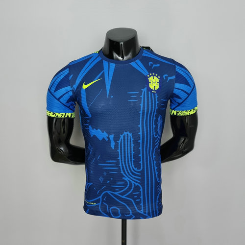 maglia brasile blu 2022-2023 player version uomo