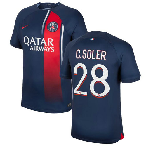 maglia c.soler 28 paris saint germain prima 2023-2024 uomo