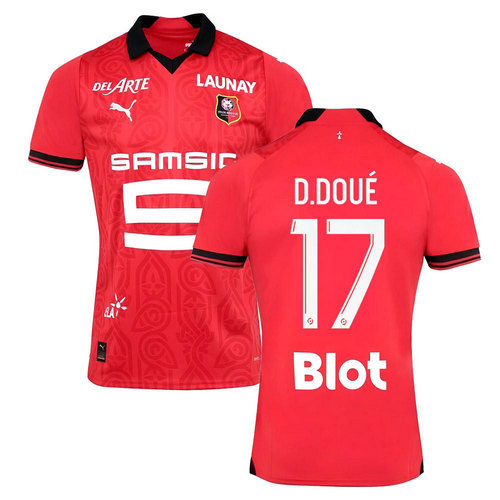 maglia d.doue 17 stade rennais prima 2023-2024 uomo