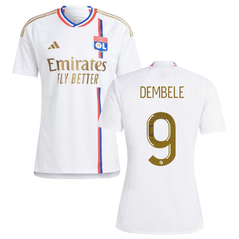 maglia dembele 9 lyon prima 2023-2024 uomo