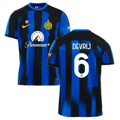 maglia devrij 6 inter milan prima 2023-2024 uomo