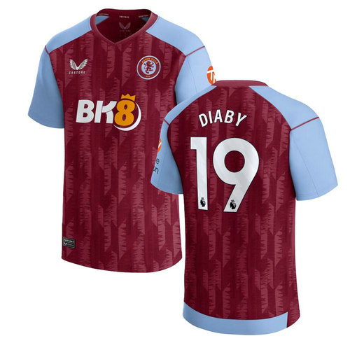 maglia diaby 19 aston villa prima 2023-2024 uomo