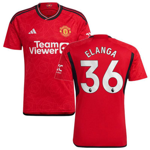 maglia elanga 36 manchester united prima 2023-2024 uomo