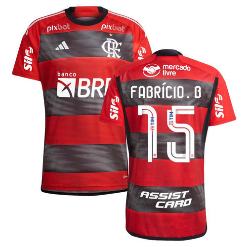 maglia fabricio b 15 flamengo prima 2023-2024 uomo