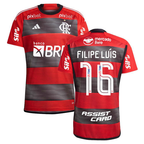 maglia filipe luis 16 flamengo prima 2023-2024 uomo