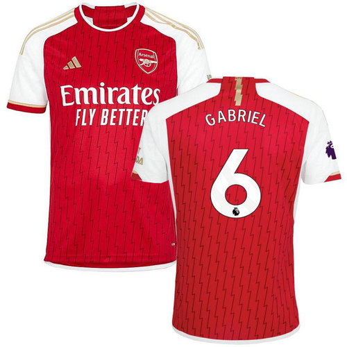 maglia gabriel 6 arsenal prima 2023-2024 uomo