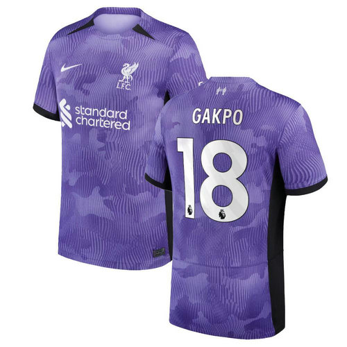 maglia gakpo 18 liverpool terza 2023-2024 uomo