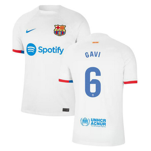 maglia gavi 6 barcellona seconda 2023-2024 uomo