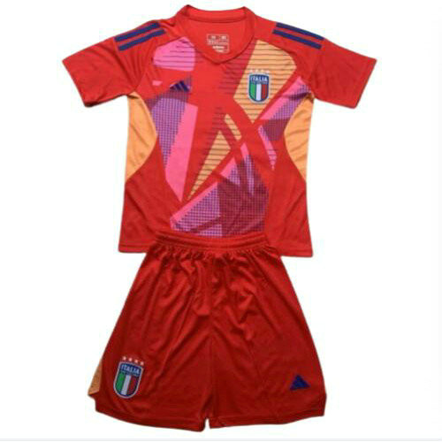 maglia italia portiere 2024-2025 rosso bambino