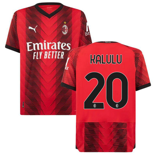 maglia kalulu 20 ac milan prima 2023-2024 uomo