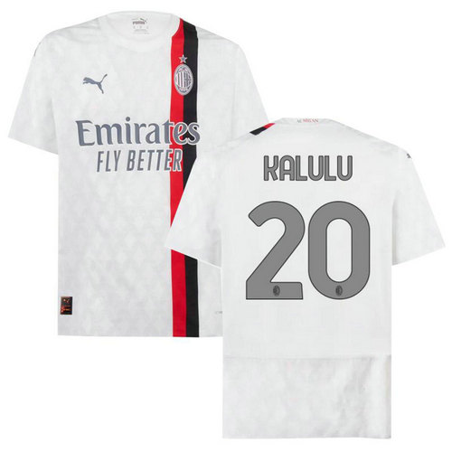 maglia kalulu 20 ac milan seconda 2023-2024 uomo