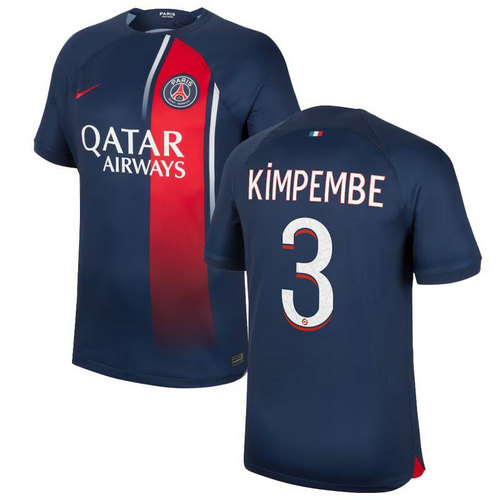 maglia kimpembe 3 paris saint germain prima 2023-2024 uomo