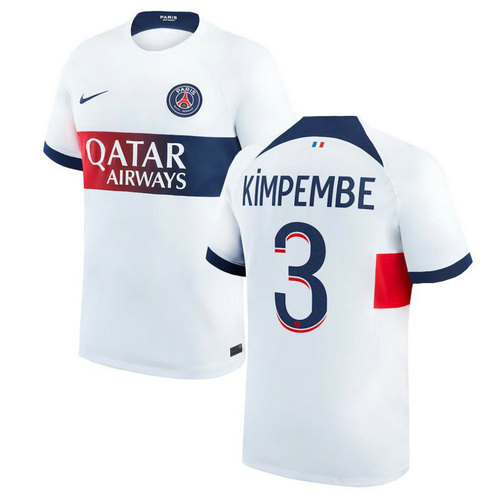 maglia kimpembe 3 paris saint germain seconda 2023-2024 uomo