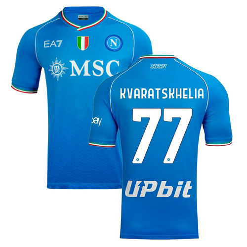 maglia kvaratskhelia 77 napoli prima 2023-2024 uomo