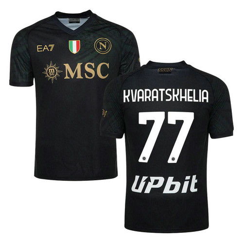 maglia kvaratskhelia 77 napoli terza 2023-2024 uomo